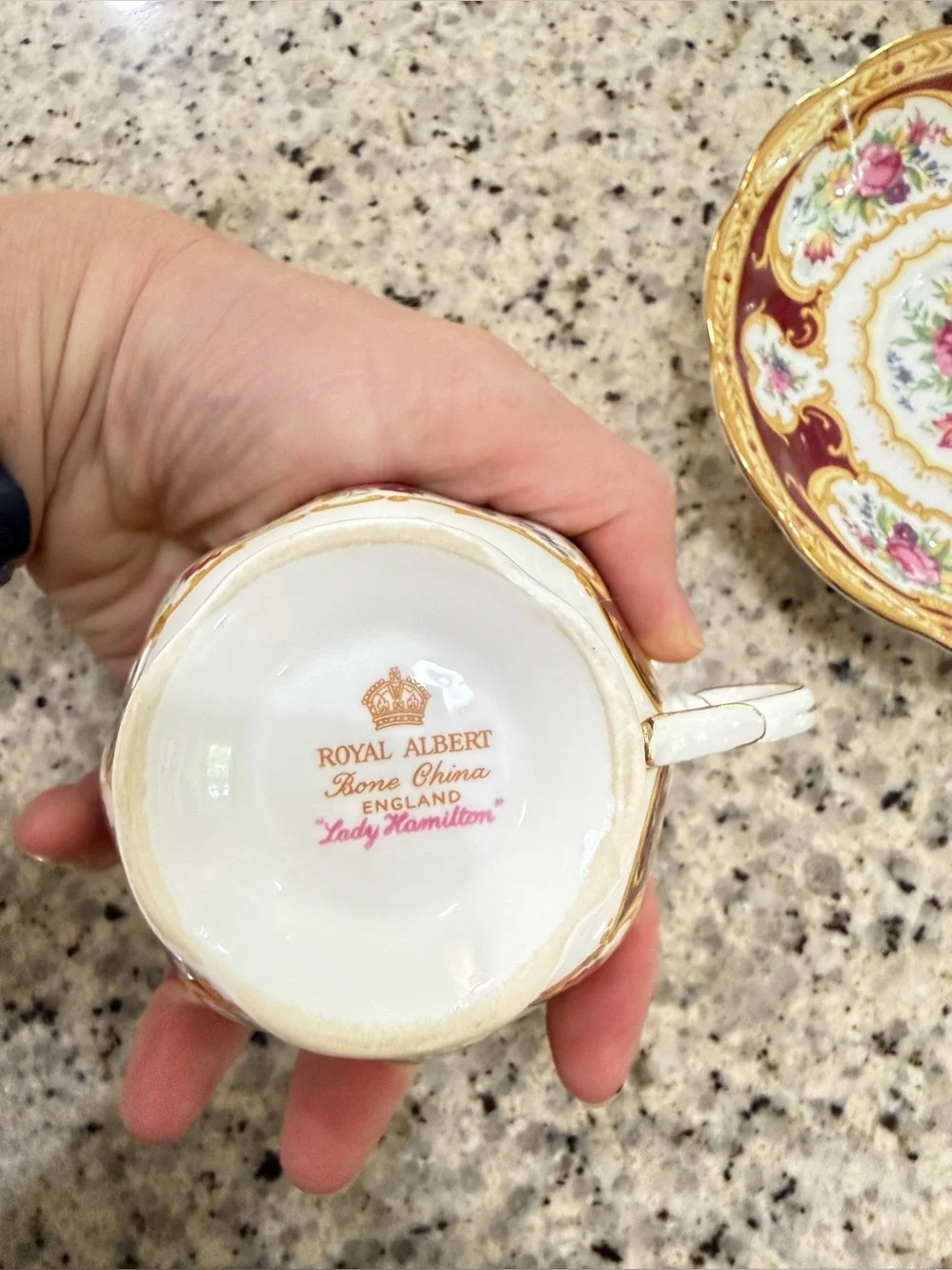 Royal Albert Lady Hamilton teacup and saucer